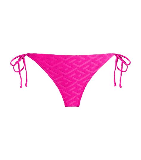 versace one piece swimsuit pink|Versace greca bikini bottoms.